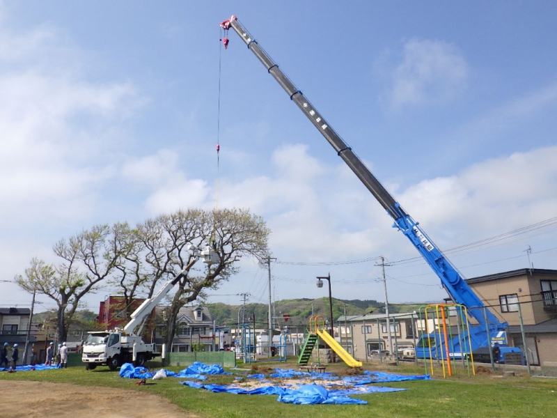 小学校樹木伐採ボランティア